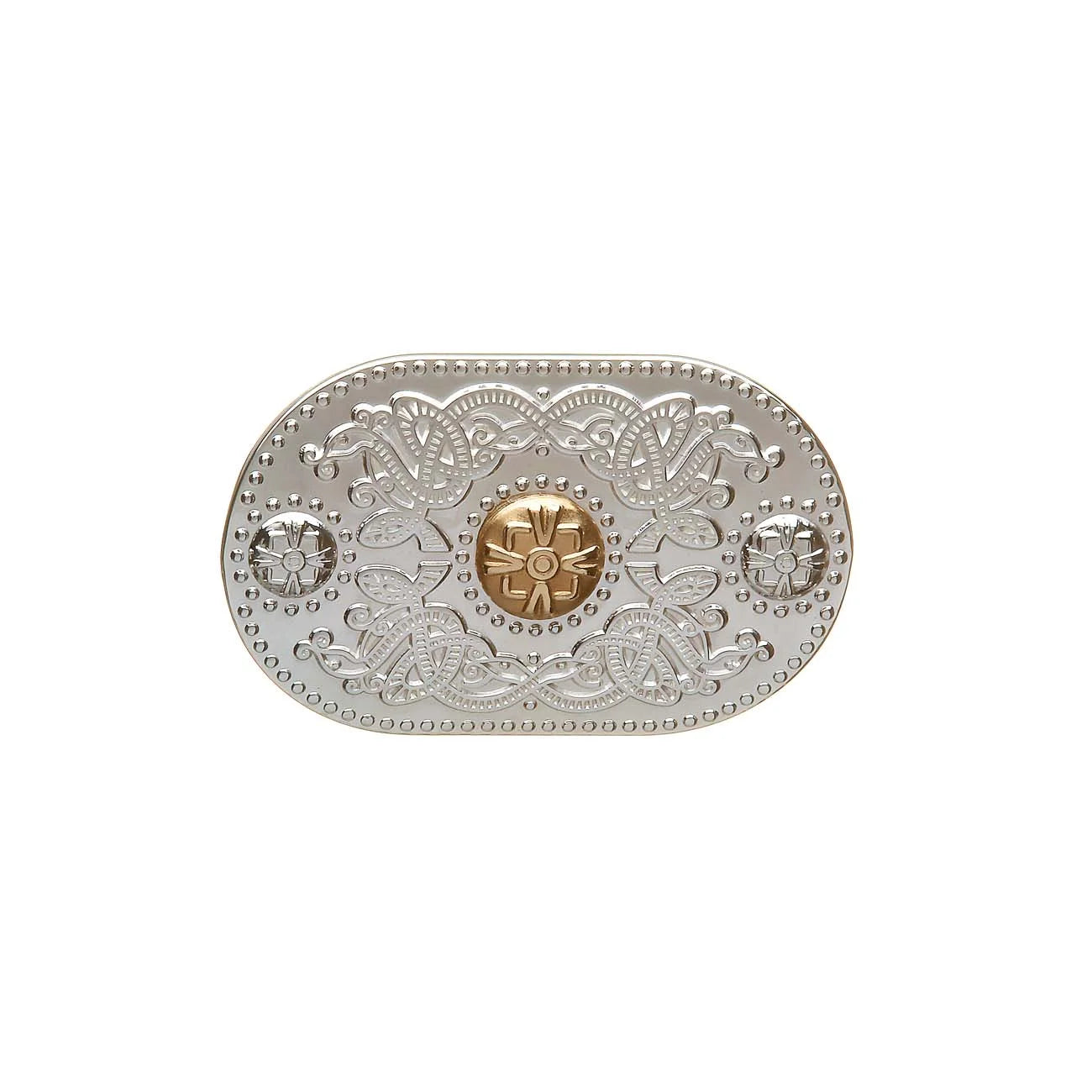 Sterling Silver and Irish Gold Celtic Brooch