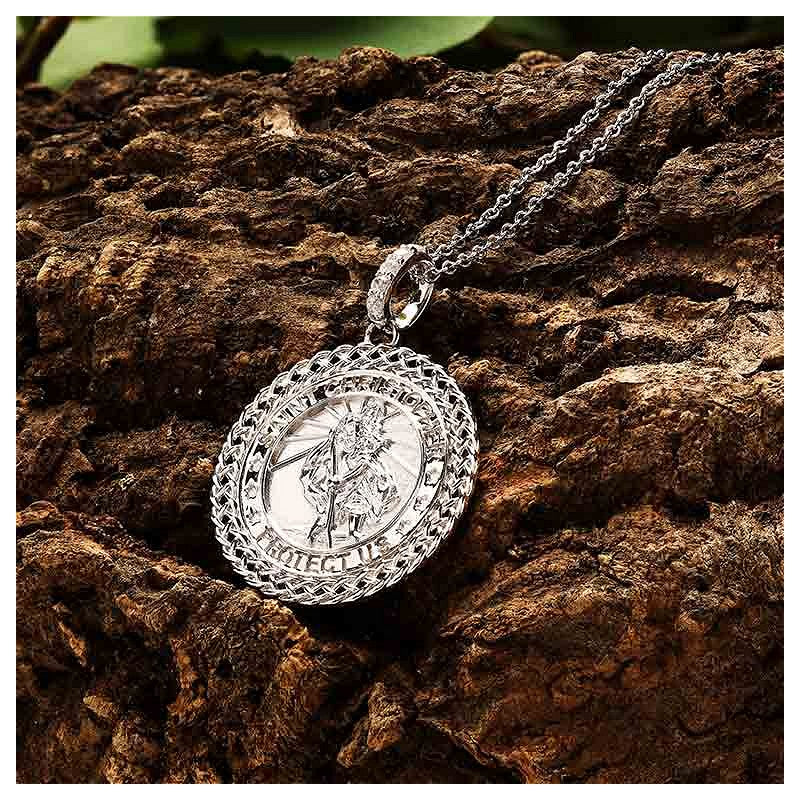 Sterling Silver Celtic St. Christopher Medal