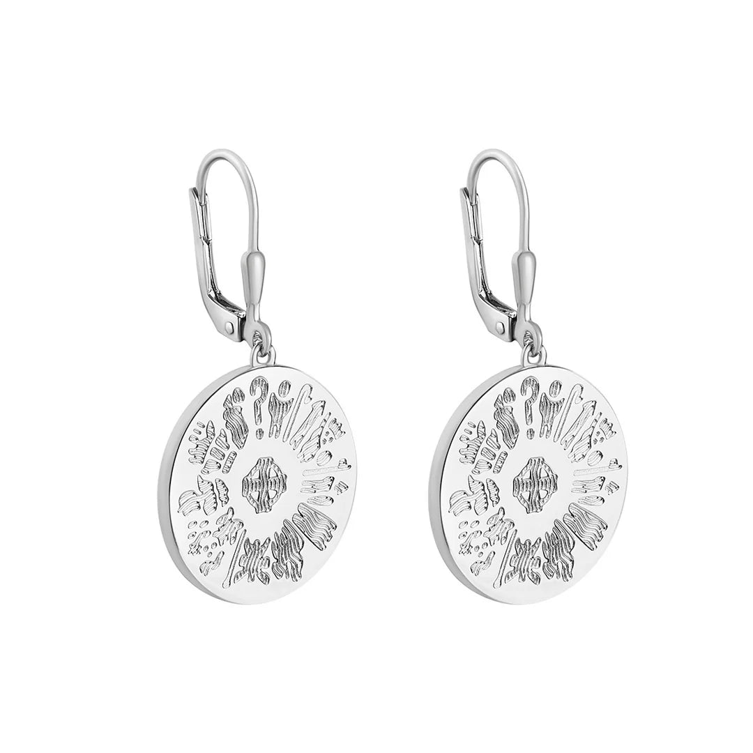 Sterling Silver History of Ireland Earrings