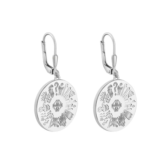 Sterling Silver History of Ireland Earrings