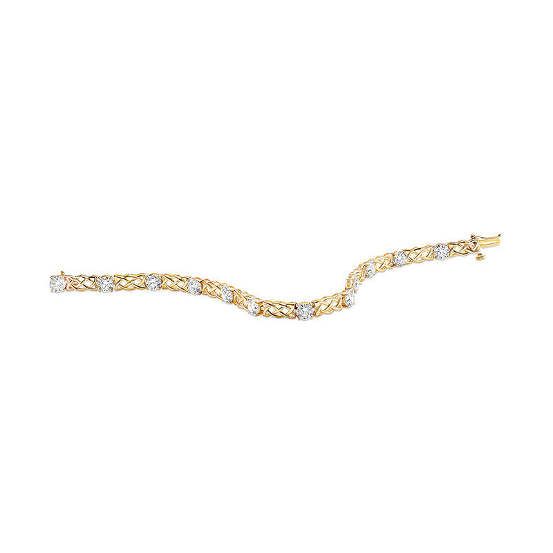14ct Gold Lab Grown Diamond Celtic Bracelet