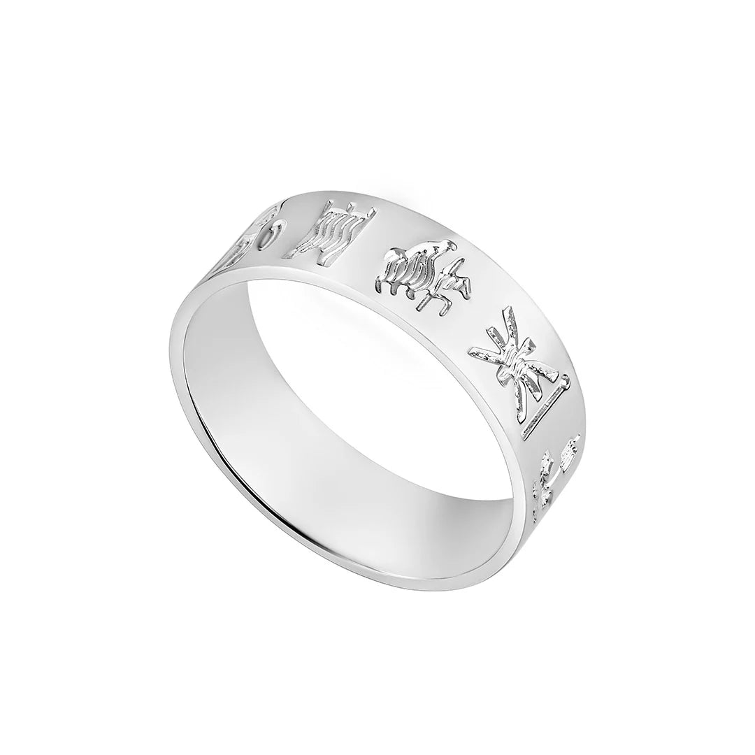 Sterling Silver History of Ireland Ring