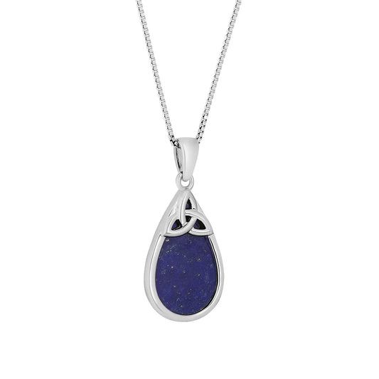 Sterling SilverLapis Trinity Knot Pendant