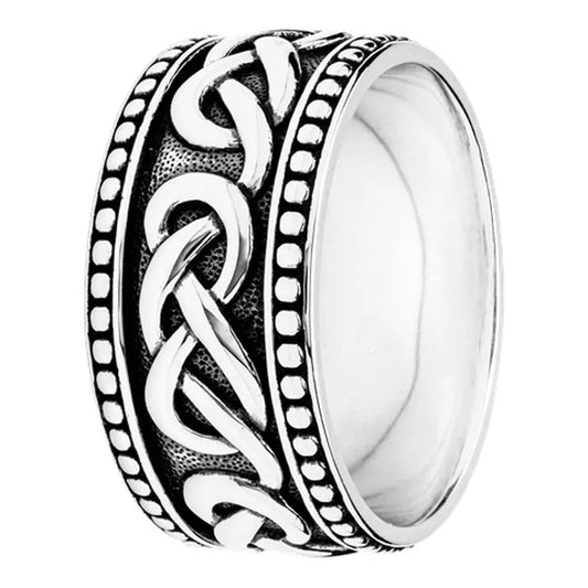 Men's Sterling Silver Endless Weave Celtic Knot Ring