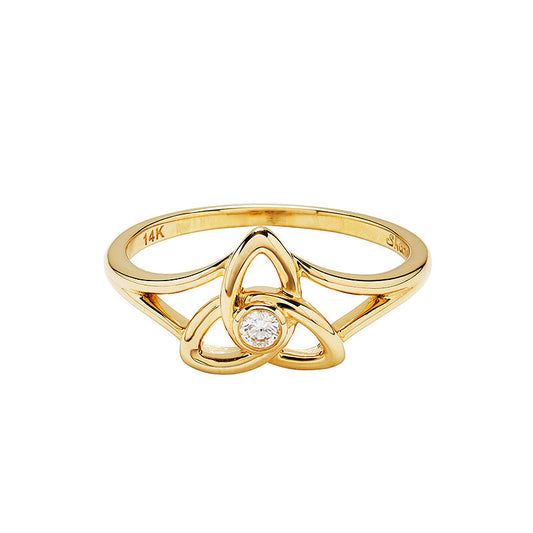 14ct Gold Lab Grown Diamond Trinity Knot Ring