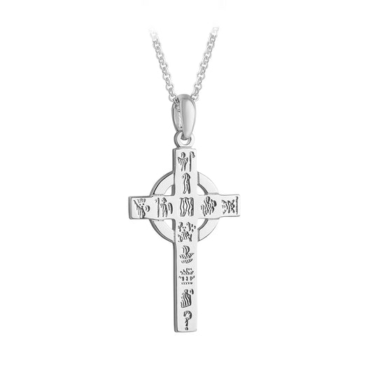 Small Sterling Silver History Of Ireland Cross