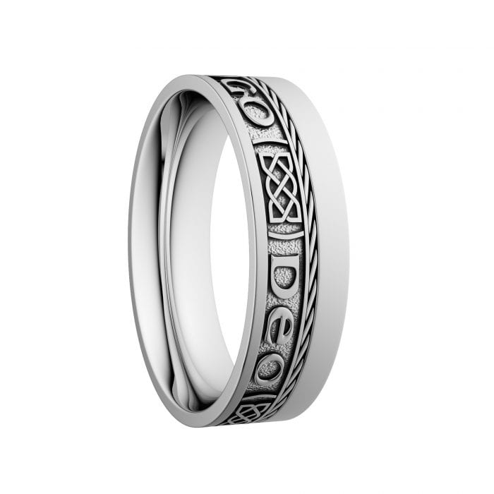 White Gold Gr? Go Deo - Love Forever Wedding Ring - Wide
