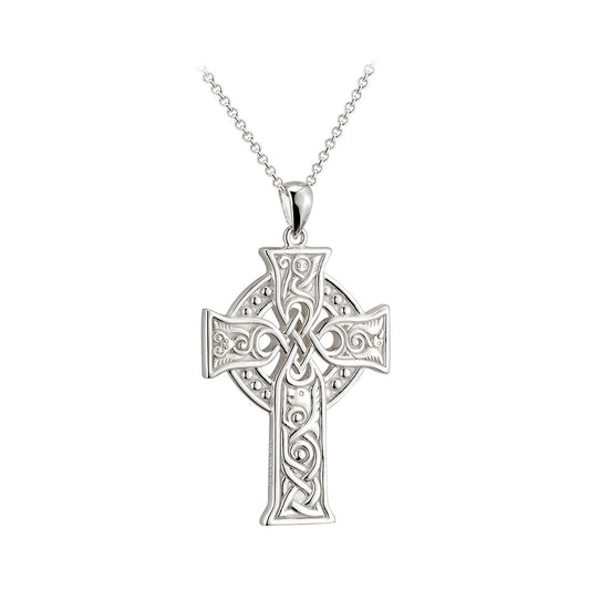 Sterling Silver Four Apostles Celtic Cross - Large