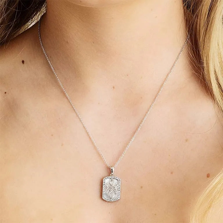 Sterling Silver Mother of Pearl Celtic Knot Pendant