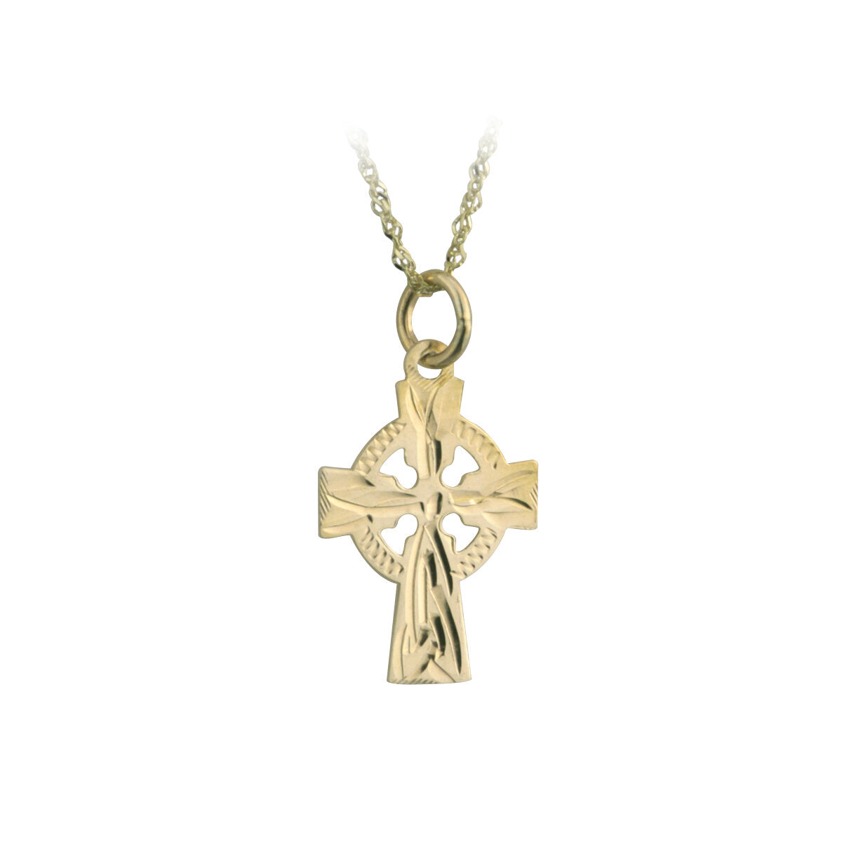 Kids 14ct Yellow Gold Celtic Cross