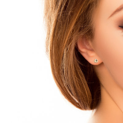 Gold Shamrock Stud Earrings