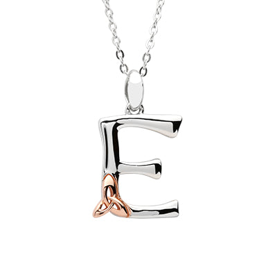Sterling Silver Celtic Initial E Pendant