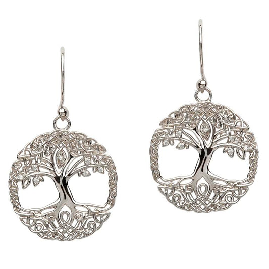 Sterling Silver Tree of Life Earrings