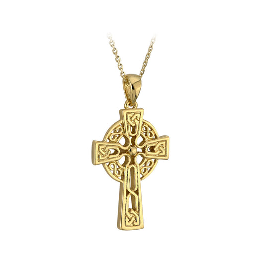 10ct Yellow Gold Tiny Celtic Cross