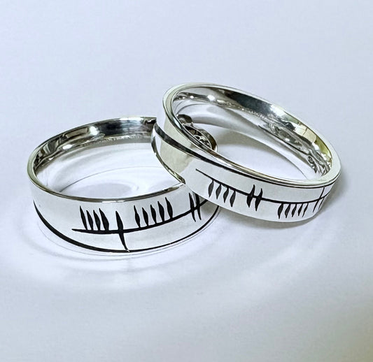 Ogham Silver Rings