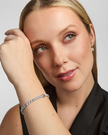 Sterling Silver Cubic Zirconia Trinity KnotTennis Bracelet