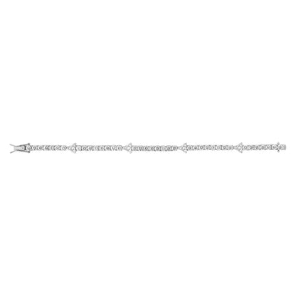 Sterling Silver Cubic Zirconia Trinity KnotTennis Bracelet