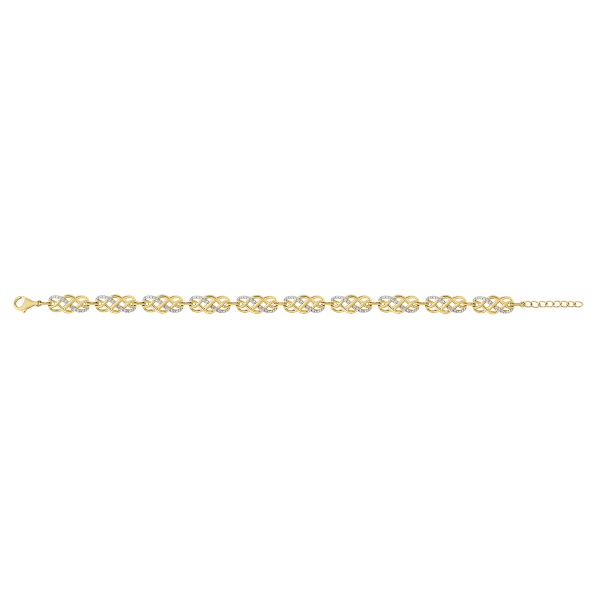 14ct Gold Diamond Celtic Knot Bracelet