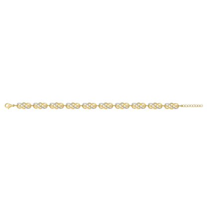 14ct Gold Diamond Celtic Knot Bracelet