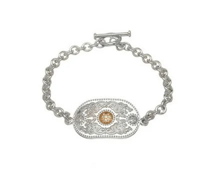 Sterling Silver and Irish Gold Celtic Bracelet