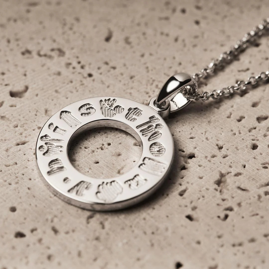 Sterling Silver History of Ireland Doughnut Pendant