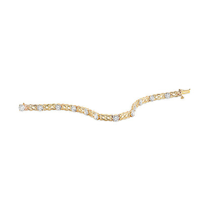 14ct Gold Lab Grown Diamond Celtic Bracelet