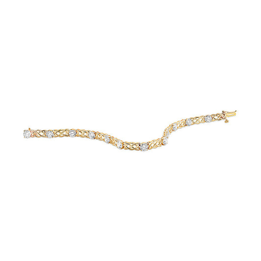 14ct Gold Lab Grown Diamond Celtic Bracelet