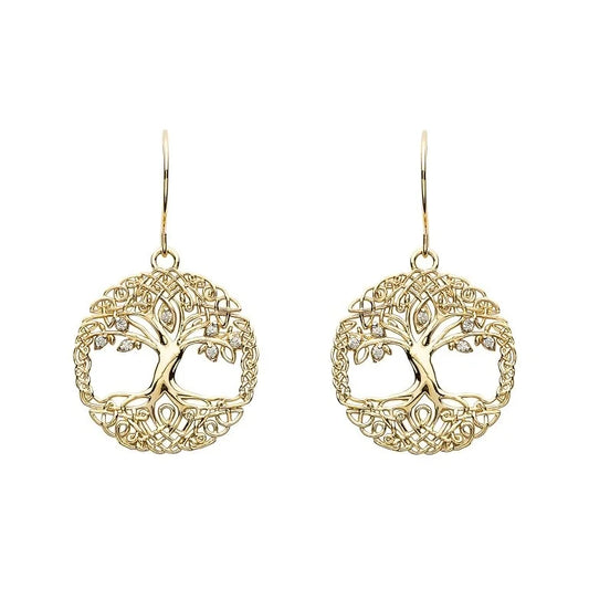 10ct Gold Tree of Life Earrings