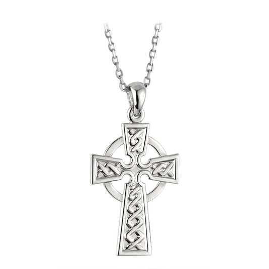 Kids Sterling Silver Embossed Celtic Cross