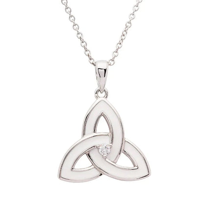 Sterling Silver Enamel Trinity Knot Pendant