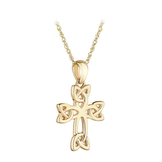 10ct Gold Celtic Trinity Knot Cross
