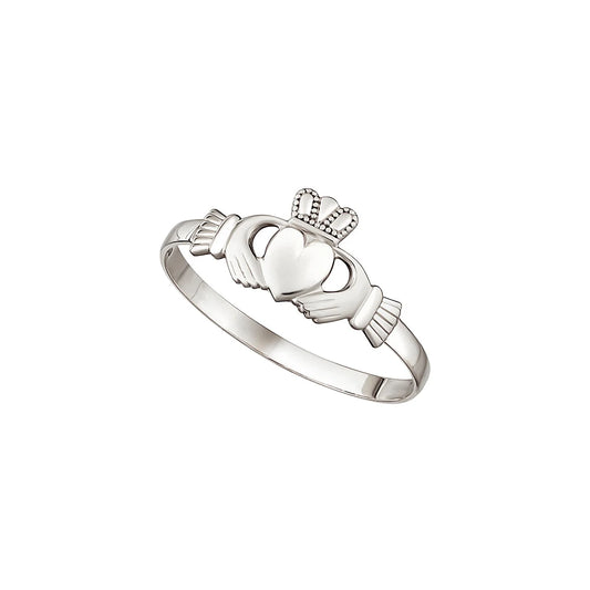 14ct White Gold Mini Claddagh Ring