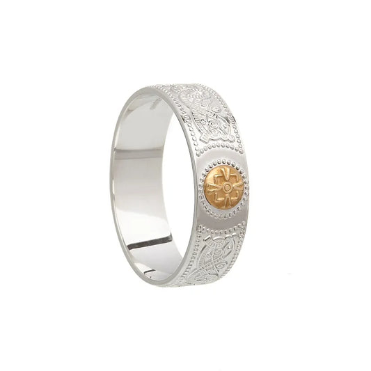 Sterling Silver and Irish Gold Celtic Ring