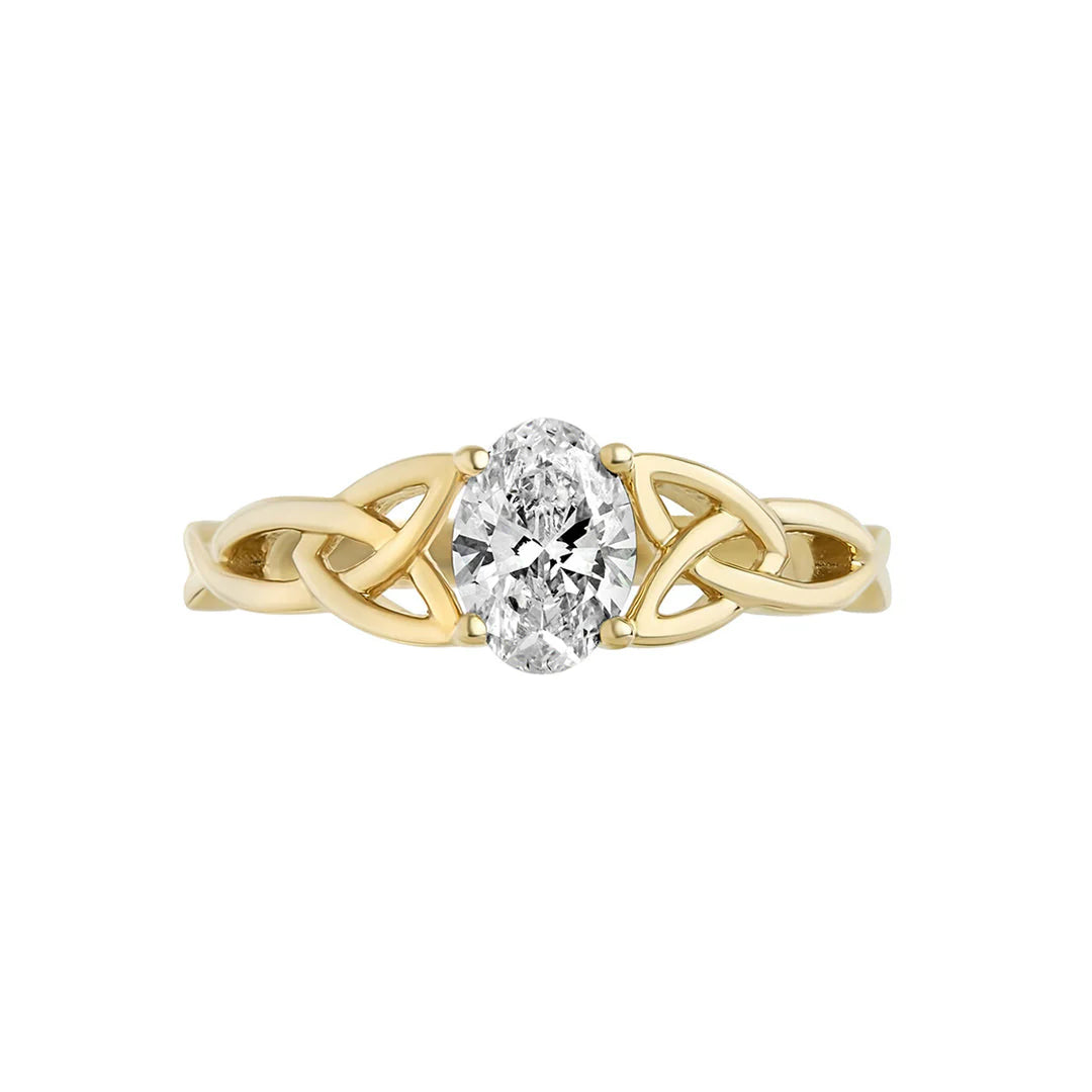 14ct Gold Lab Grown Diamond Trinity Knot Ring