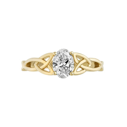 14ct Gold Lab Grown Diamond Trinity Knot Ring