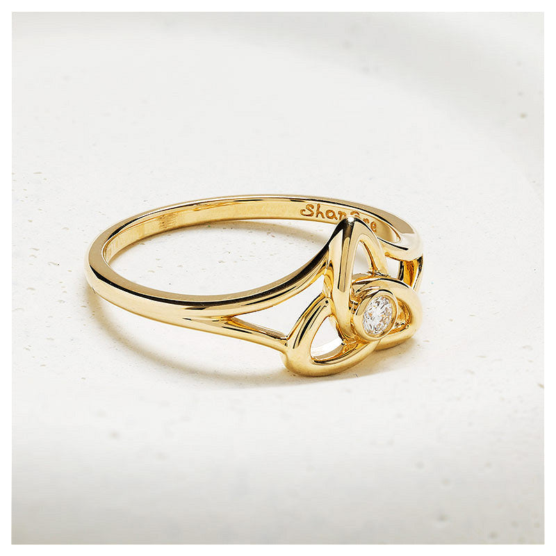 14ct Gold Lab Grown Diamond Trinity Knot Ring