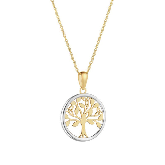 10ct Gold Two Tone Celtic Tree of Life Pendant