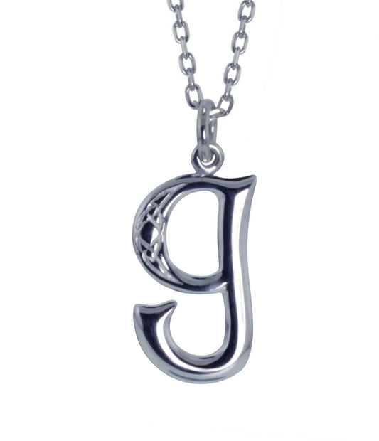 Sterling Silver Initial G Book Of Kells Inspired Pendant