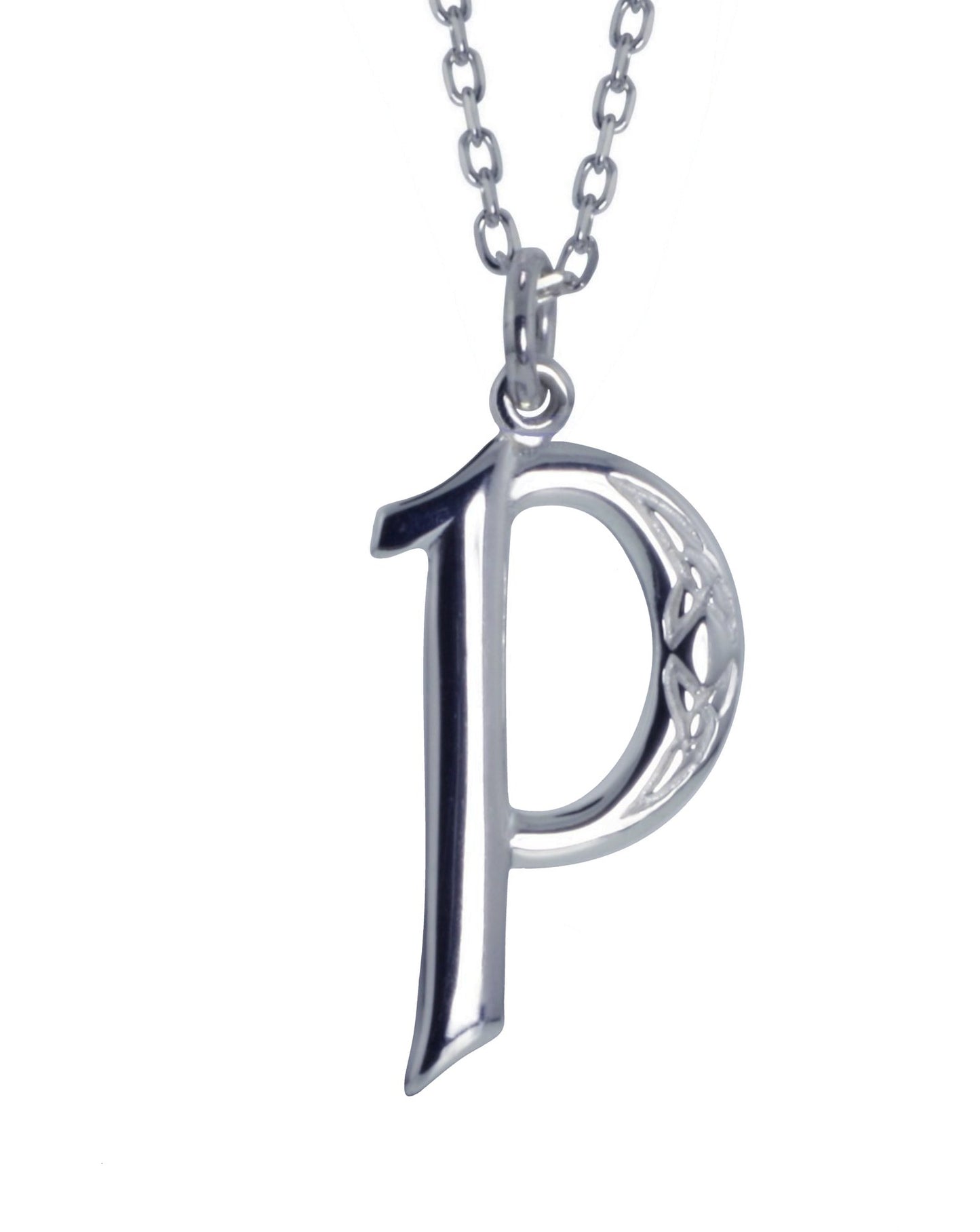 Sterling Silver Initial P Book Of Kells Inspired Pendant