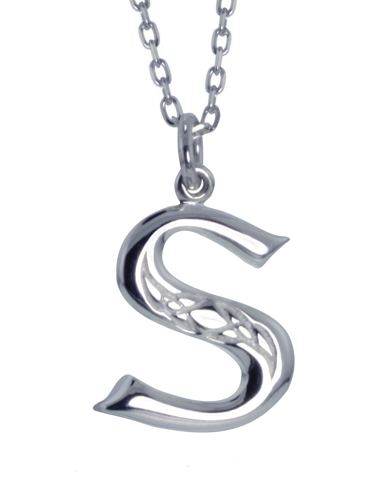 Sterling Silver Initial S Book Of Kells Inspired Pendant
