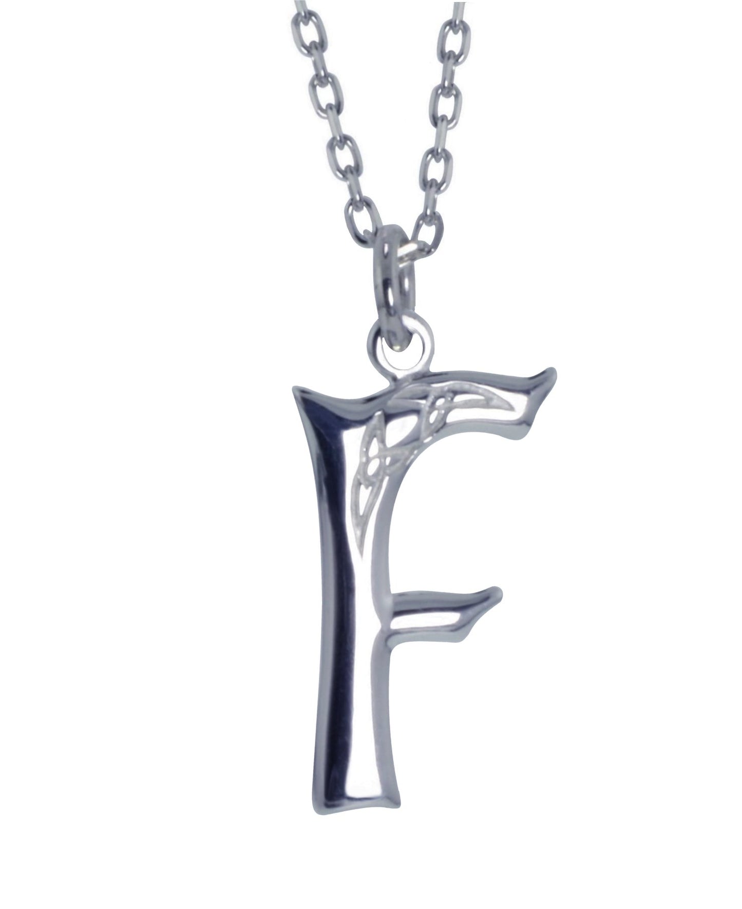 Sterling Silver Initial F Book Of Kells Inspired Pendant