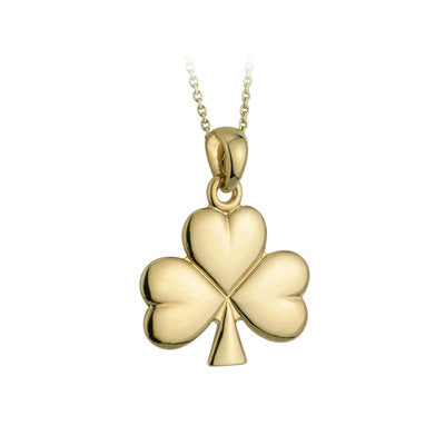 14ct Yellow Gold Shamrock Pendant