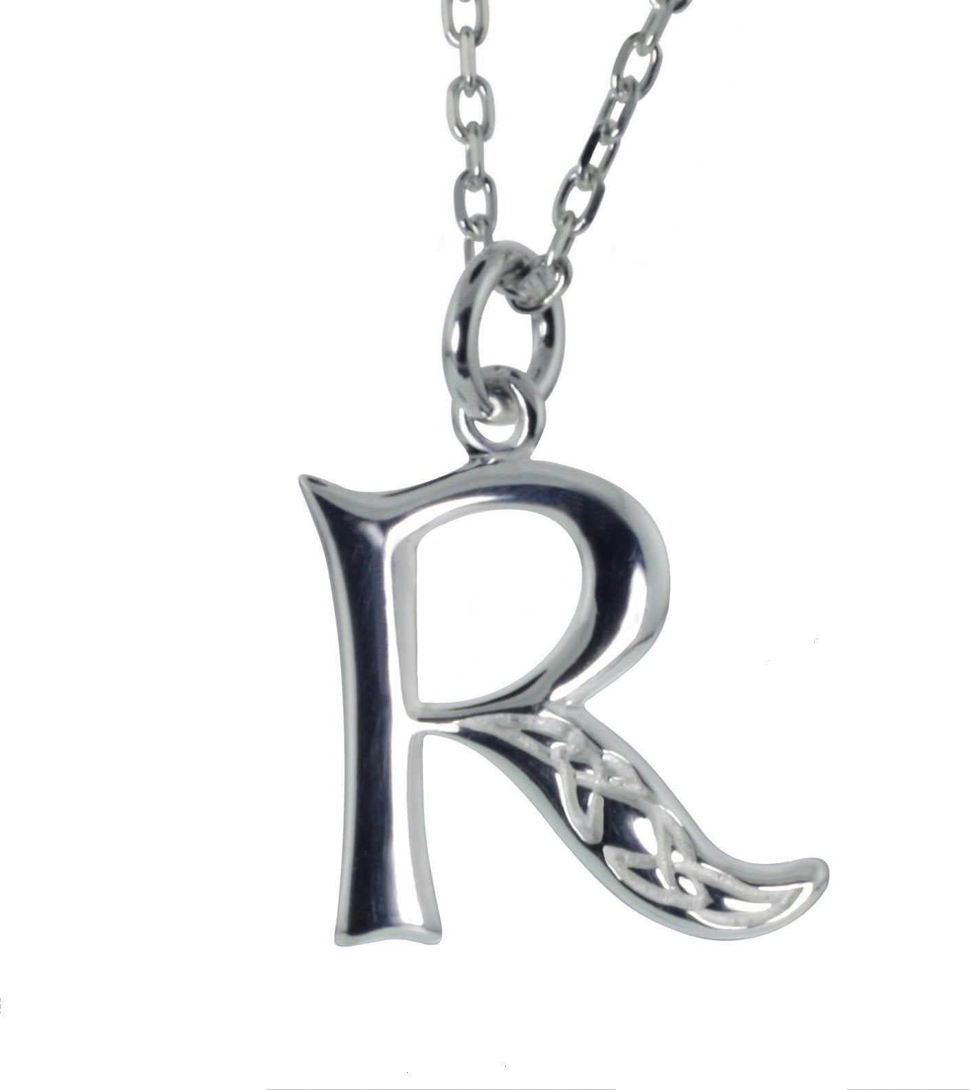 Sterling Silver Initial R Book Of Kells Inspired Pendant