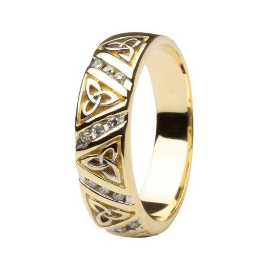 14ct Gold Diamond Trinity Knot Ring