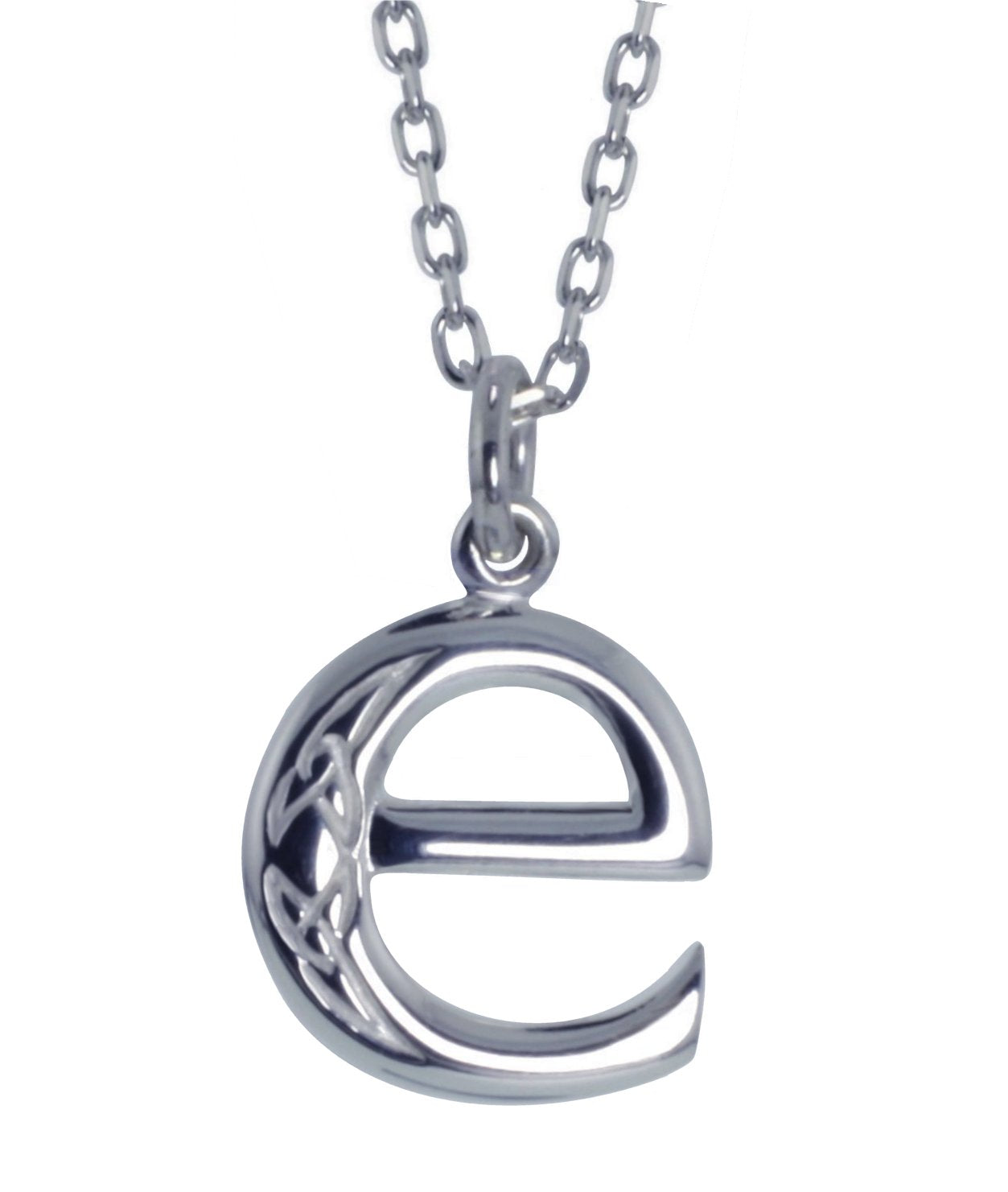 Sterling Silver Initial E Book Of Kells Inspired Pendant