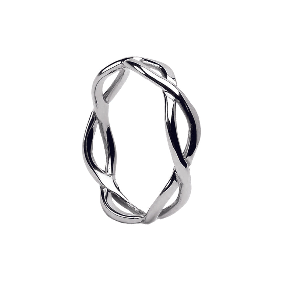 White Gold Men's Celtic Infinity Wedding Ring
