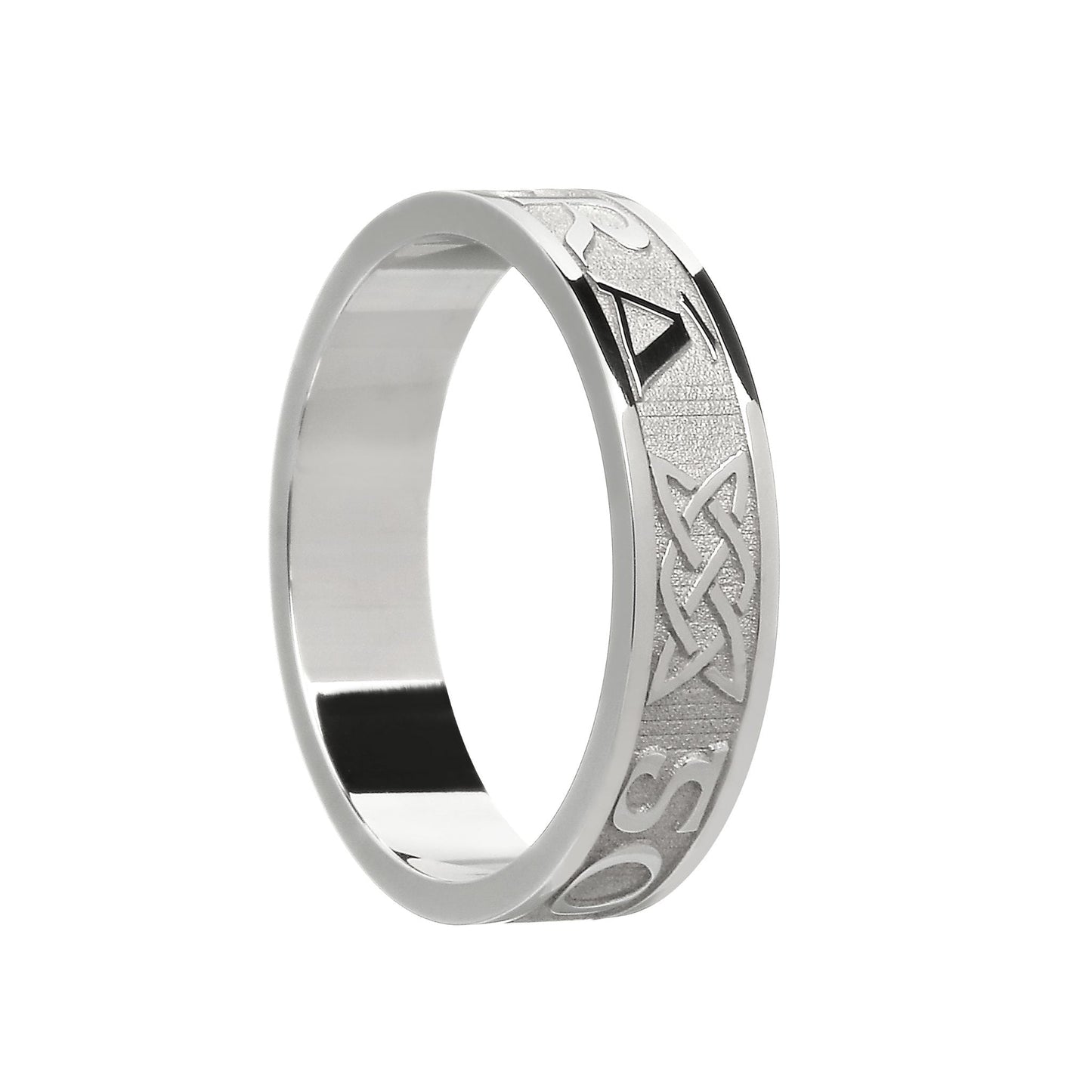 White Gold Ladies Gra Go Deo - Love Forever Wedding Ring