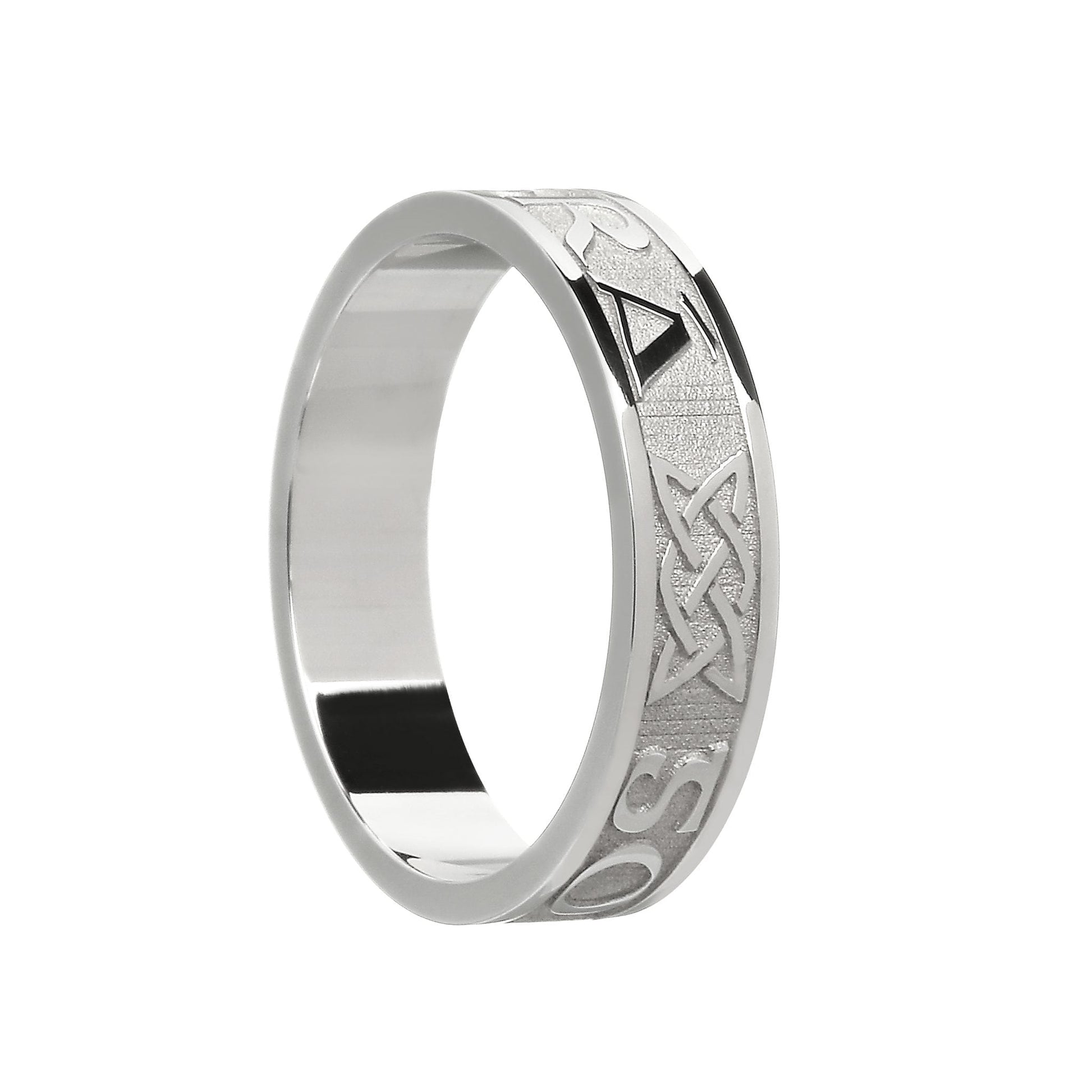 Sterling Silver (florentine finish) Ladies Gra Go Deo - Love Forever Wedding Ring