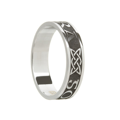 Sterling Silver (oxidised finish) Ladies Gra Go Deo - Love Forever Wedding Ring