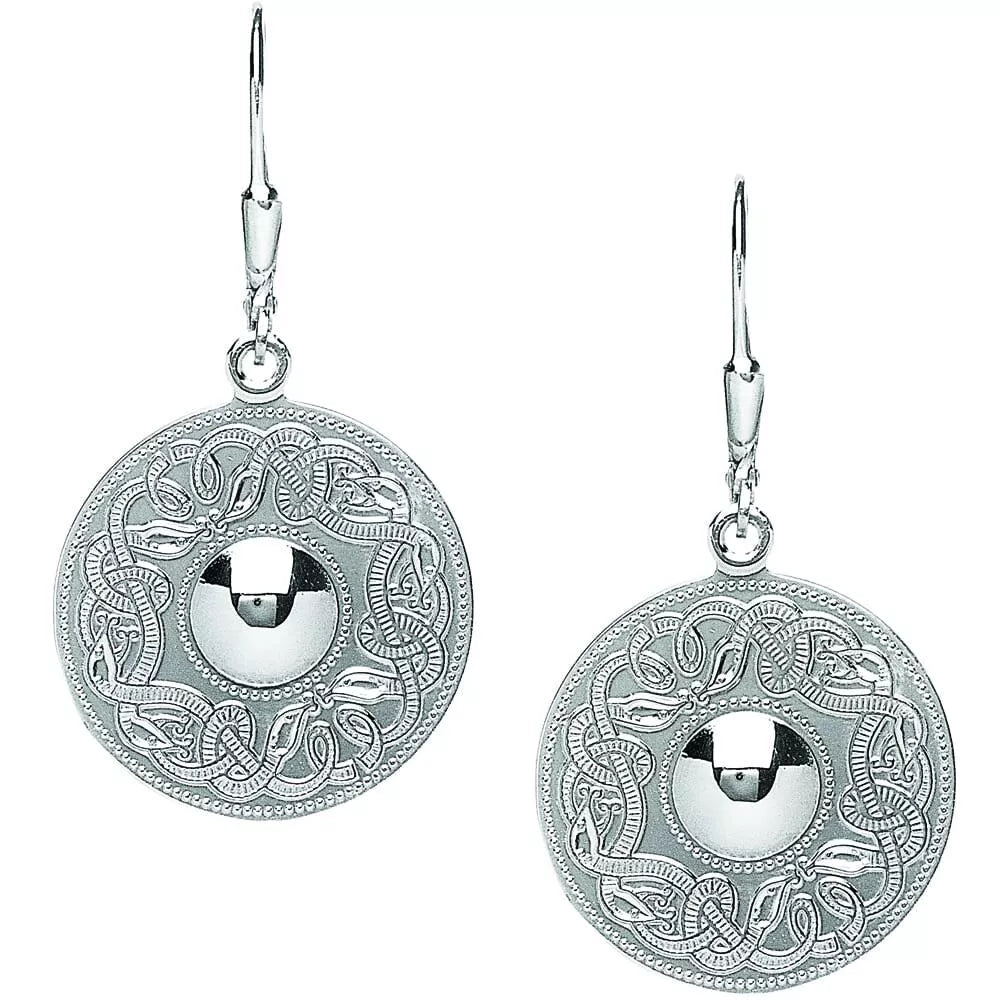 Sterling Silver Celtic Warrior Earrings - Medium